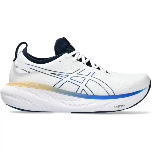 imageASICS Mens GelNimbus 25 Running ShoesWhiteIllusion Blue