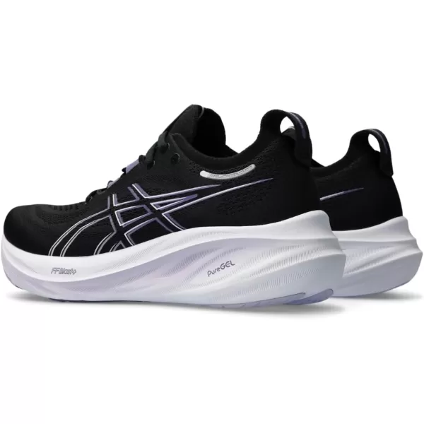 imageASICS Mens GelNimbus 26 Running ShoeBlackDusty Purple
