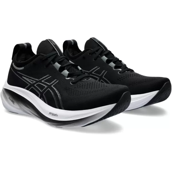 imageASICS Mens GelNimbus 26 Running ShoeBlackGraphite Grey