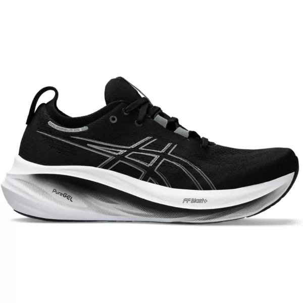 imageASICS Mens GelNimbus 26 Running ShoeBlackGraphite Grey