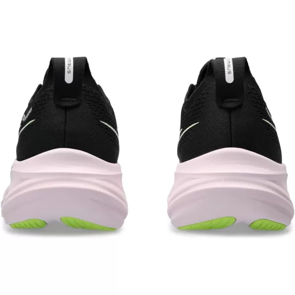 imageASICS Mens GelNimbus 26 Running ShoeBlackNeon Lime