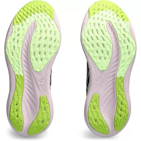 imageASICS Mens GelNimbus 26 Running ShoeBlackNeon Lime