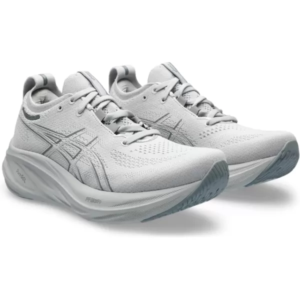 imageASICS Mens GelNimbus 26 Running ShoeConcretePure Silver