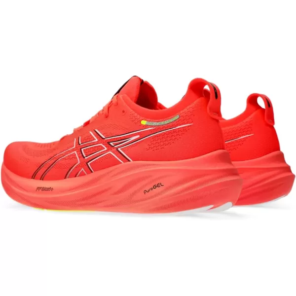 imageASICS Mens GelNimbus 26 Running ShoeSunrise RedBlack