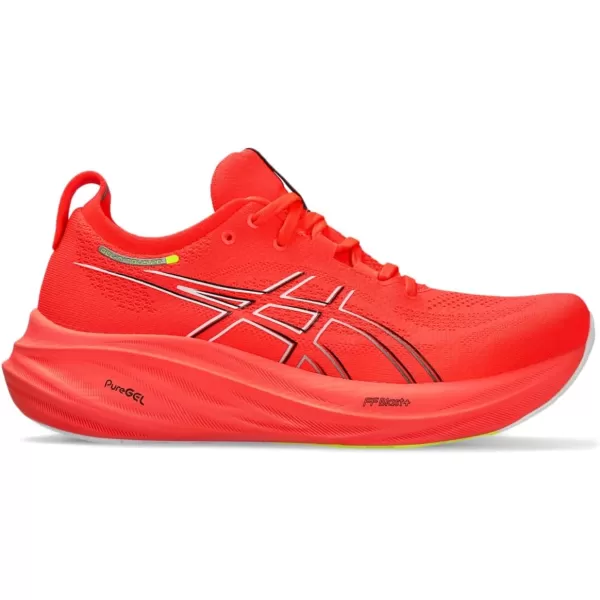 imageASICS Mens GelNimbus 26 Running ShoeSunrise RedBlack