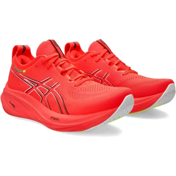 imageASICS Mens GelNimbus 26 Running ShoeSunrise RedBlack