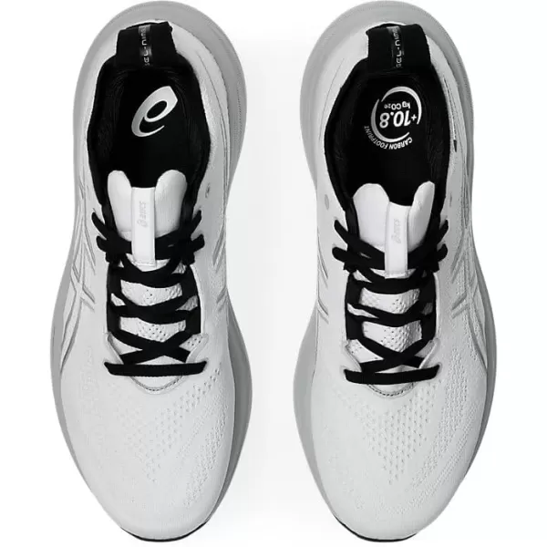 imageASICS Mens GelNimbus 26 Running ShoeWhitePure Silver