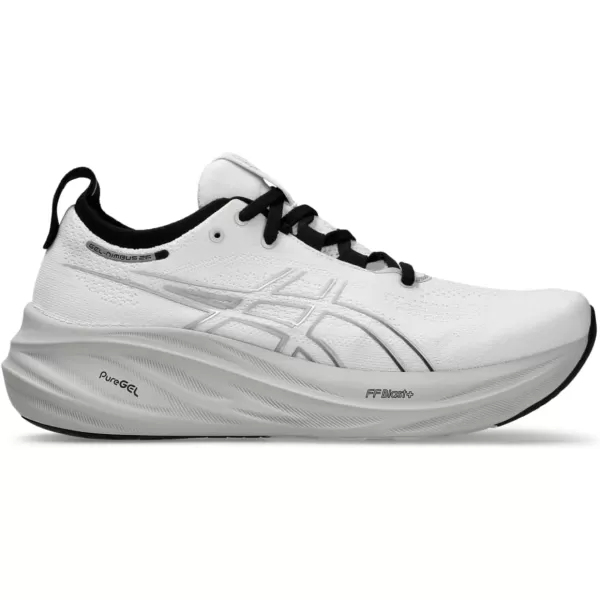 imageASICS Mens GelNimbus 26 Running ShoeWhitePure Silver