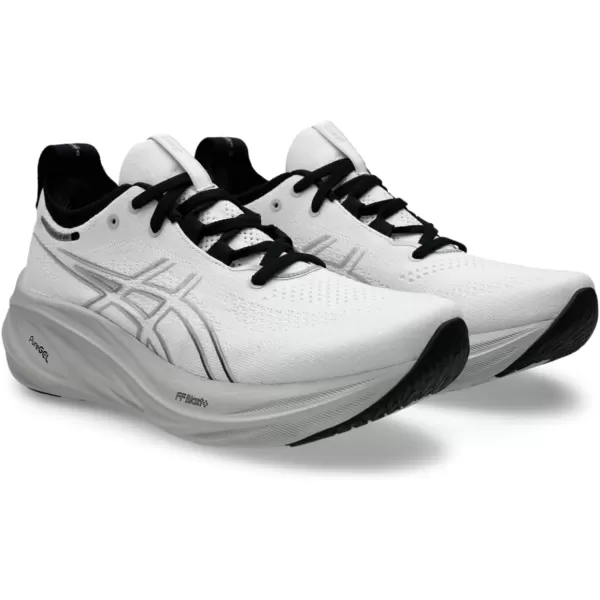 imageASICS Mens GelNimbus 26 Running ShoeWhitePure Silver