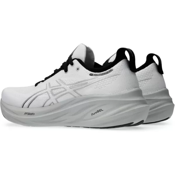 imageASICS Mens GelNimbus 26 Running ShoeWhitePure Silver