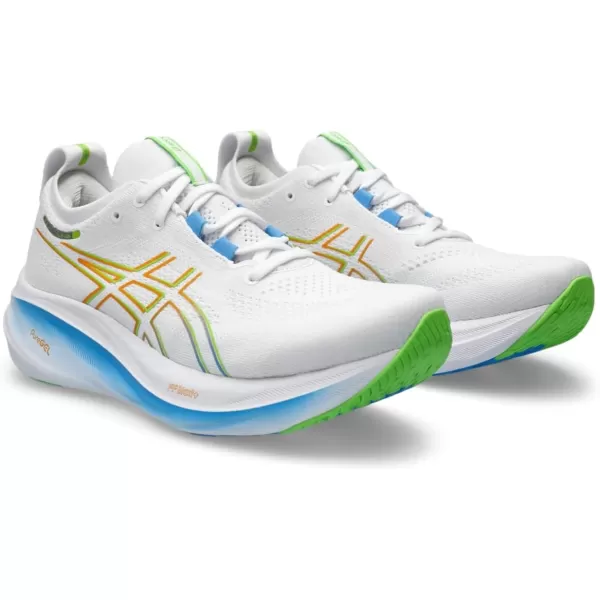 imageASICS Mens GelNimbus 26 Running ShoeWhiteWaterscape