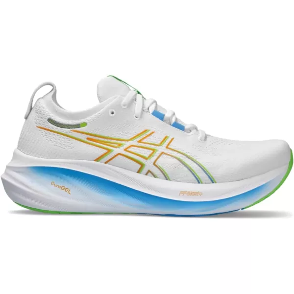imageASICS Mens GelNimbus 26 Running ShoeWhiteWaterscape