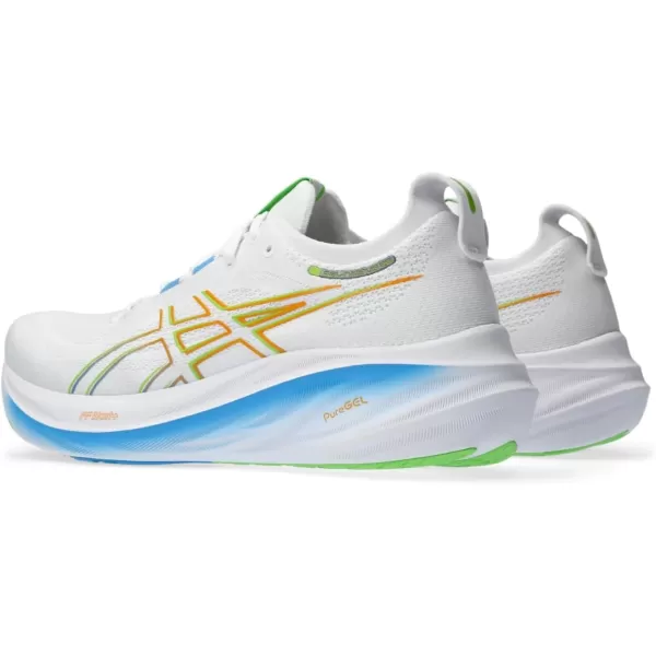 imageASICS Mens GelNimbus 26 Running ShoeWhiteWaterscape