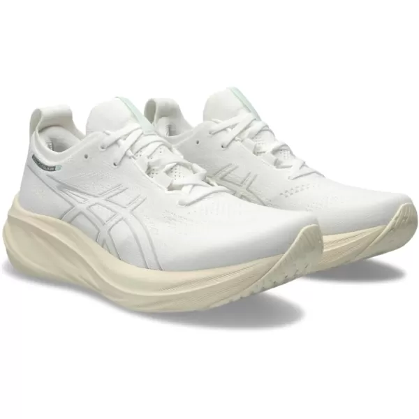 imageASICS Mens GelNimbus 26 Running ShoeWhiteWhite