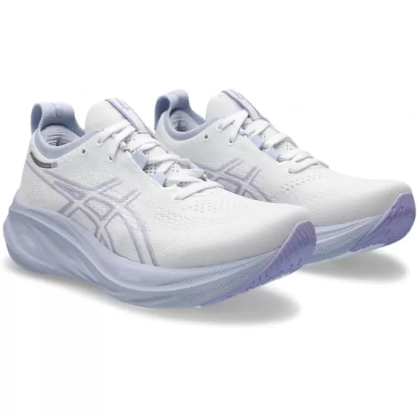 imageASICS Mens GelNimbus 26 Running Shoes100 WhiteFresh Air