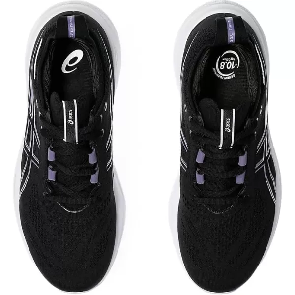 imageASICS Mens GelNimbus 26 Running ShoesBlackDusty Purple