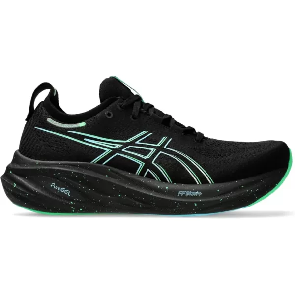 imageASICS Mens GelNimbus 26 Running ShoesBlackSoothing Sea