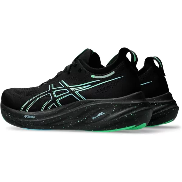imageASICS Mens GelNimbus 26 Running ShoesBlackSoothing Sea