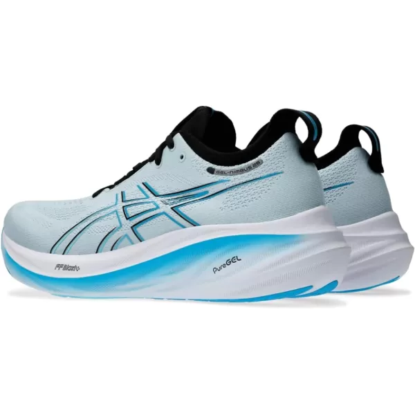 imageASICS Mens GelNimbus 26 Running ShoesCool GreyBright Cyan
