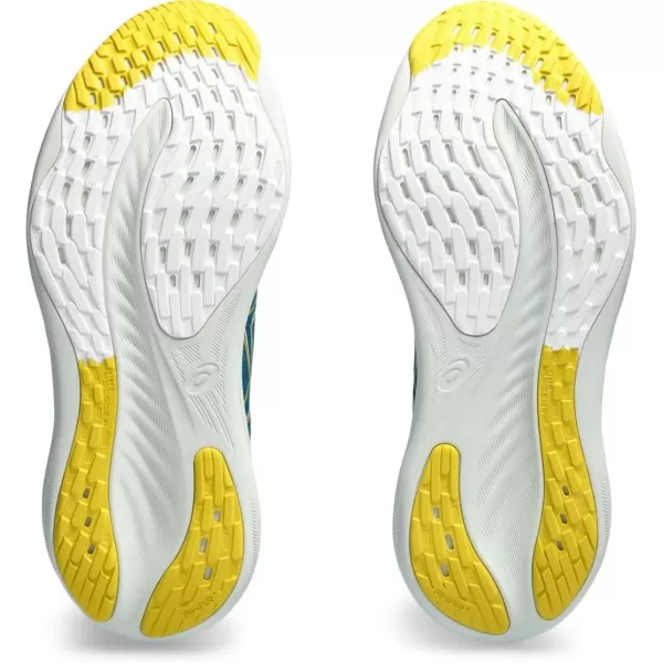 imageASICS Mens GelNimbus 26 Running ShoesEvening TealLight Mustard