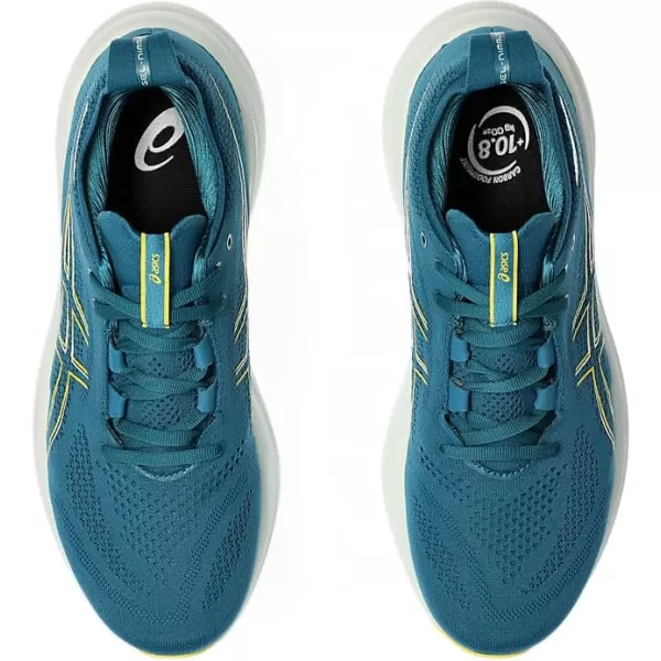 imageASICS Mens GelNimbus 26 Running ShoesEvening TealLight Mustard