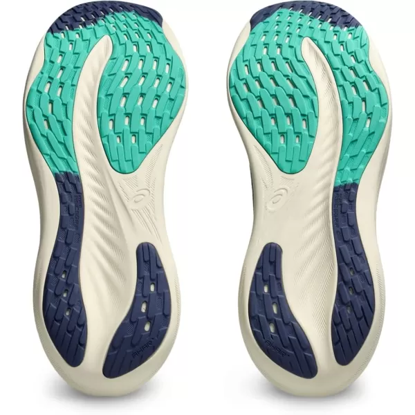 imageASICS Mens GelNimbus 26 Running ShoesLight NavyAurora Green
