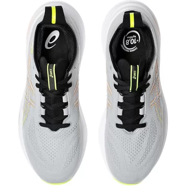 imageASICS Mens GelNimbus 26 Running ShoesPiedmont GreySafety Yellow