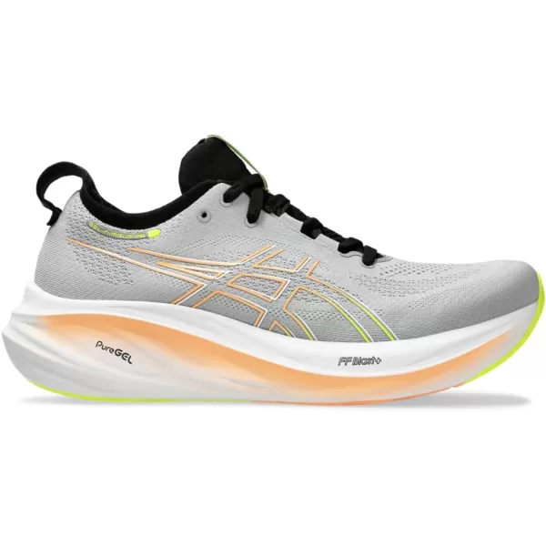 imageASICS Mens GelNimbus 26 Running ShoesPiedmont GreySafety Yellow