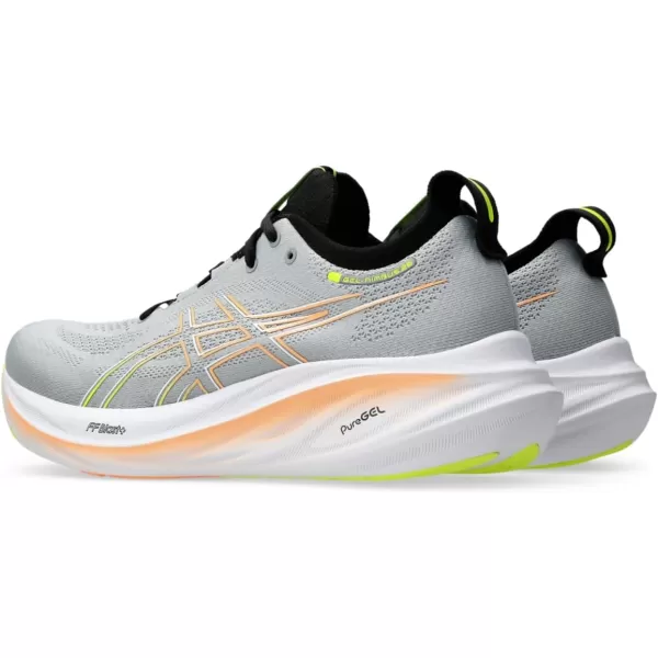 imageASICS Mens GelNimbus 26 Running ShoesPiedmont GreySafety Yellow