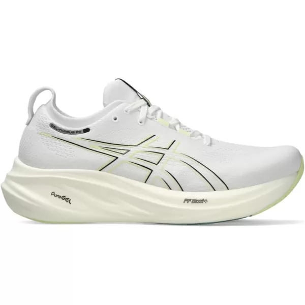 imageASICS Mens GelNimbus 26 Running ShoesWhiteBirch