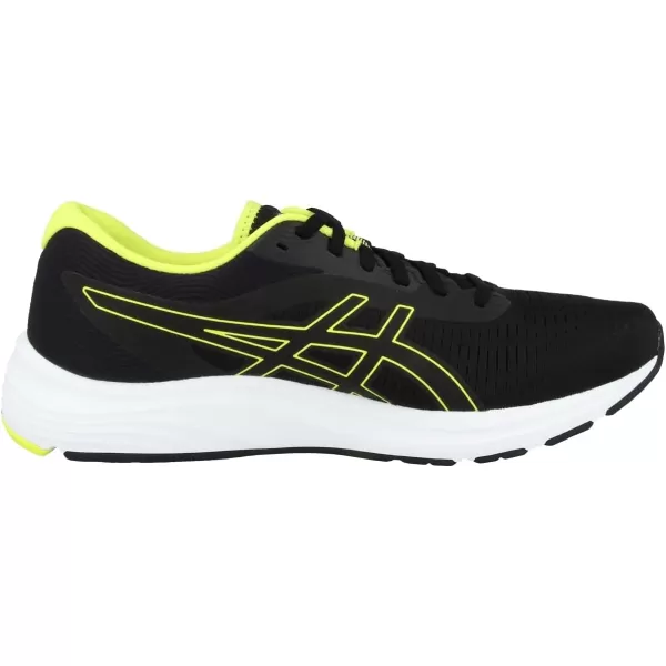 imageASICS Mens GelPulse 12 Running ShoeBlack Hazard Green