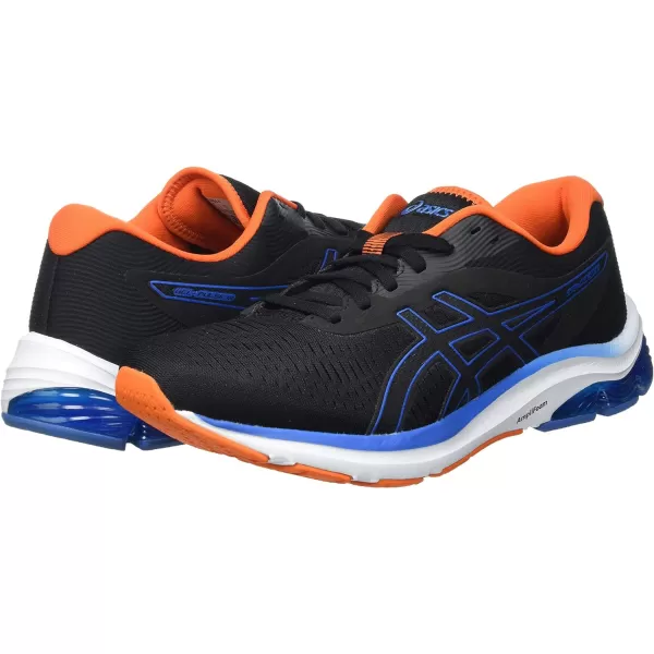 imageASICS Mens GelPulse 12 Running ShoeBlack Reborn Blue