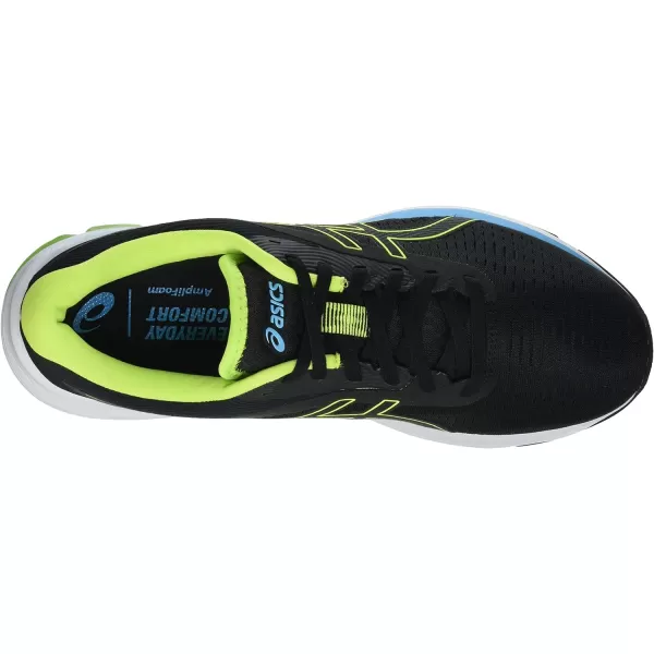 imageASICS Mens GelPulse 12 Running ShoeBlack amp Green