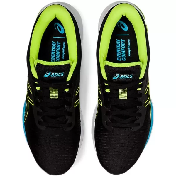 imageASICS Mens GelPulse 12 Running ShoeBlackHazard Green