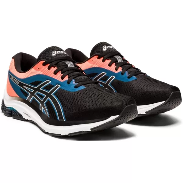 imageASICS Mens GelPulse 12 Running ShoeBlackPure Silver