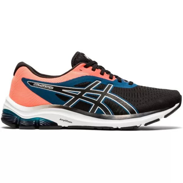 imageASICS Mens GelPulse 12 Running ShoeBlackPure Silver