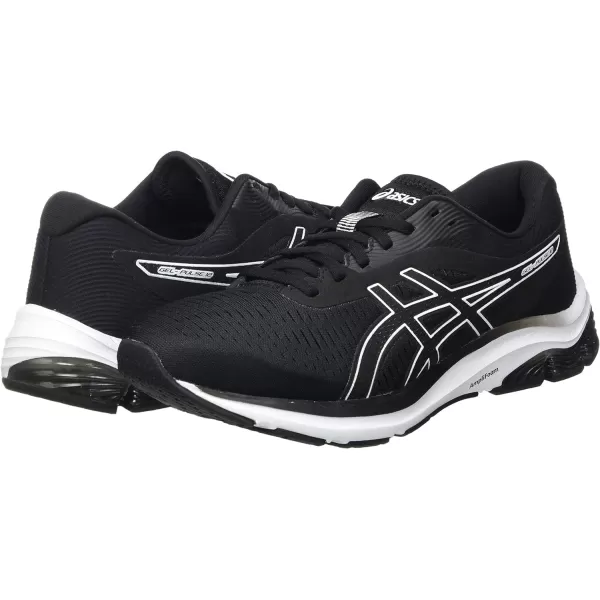 imageASICS Mens GelPulse 12 Running ShoeNoirBlanc