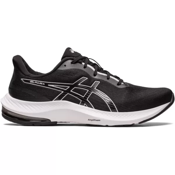 imageASICS Mens GelPulse 14 Running ShoesBlackWhite