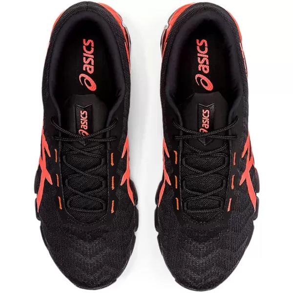 imageASICS Mens GelQuantum 180 5 Running ShoesBlackSunrise Red