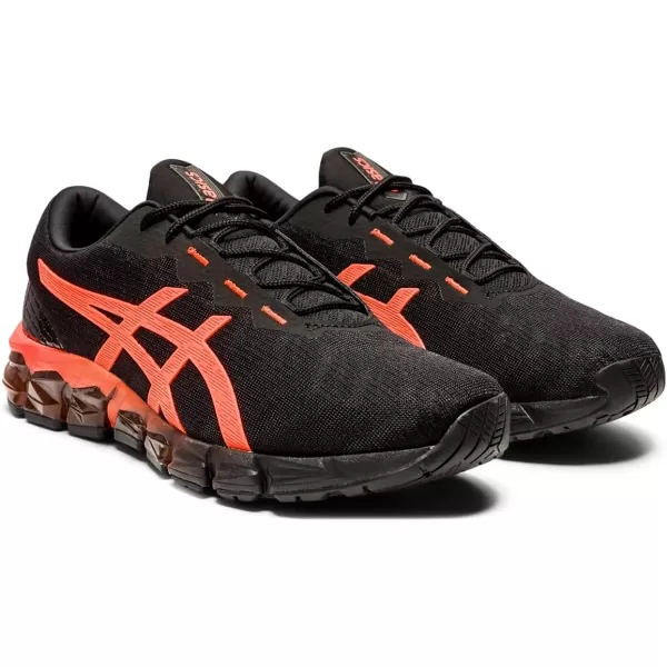 imageASICS Mens GelQuantum 180 5 Running ShoesBlackSunrise Red