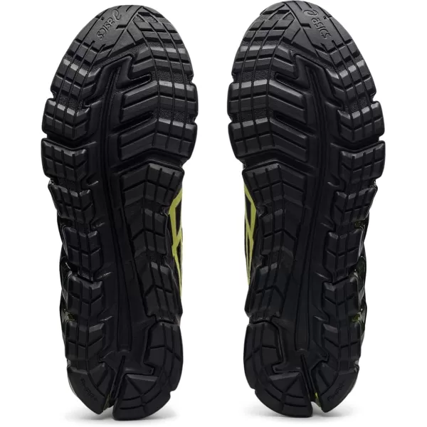 imageASICS Mens GelQuantum 180 6 Sportstyle ShoesBlackGlow Yellow
