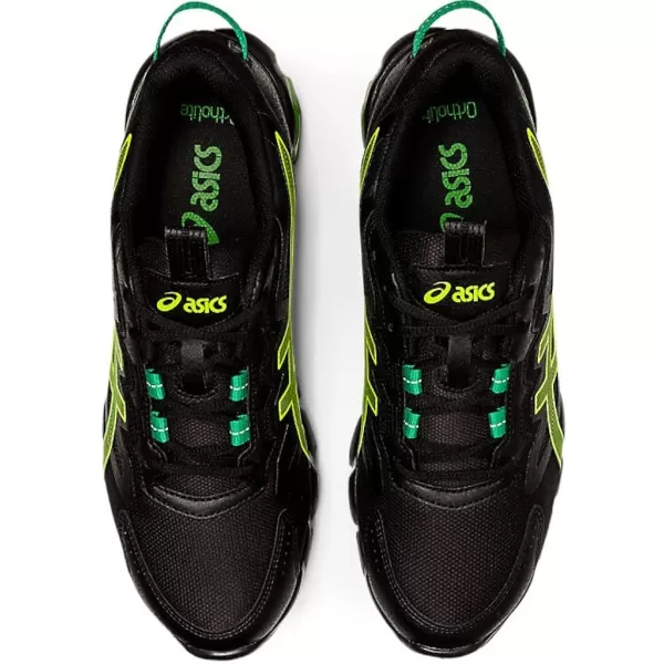 imageASICS Mens GelQuantum 90 3 Sportstyle ShoesBlackSafety Yellow