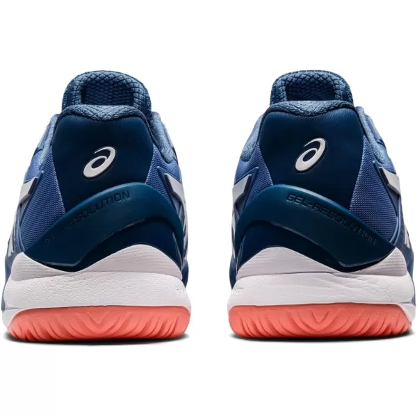 imageASICS Mens GelResolution 8 Tennis ShoesBlue HarmonyWhite