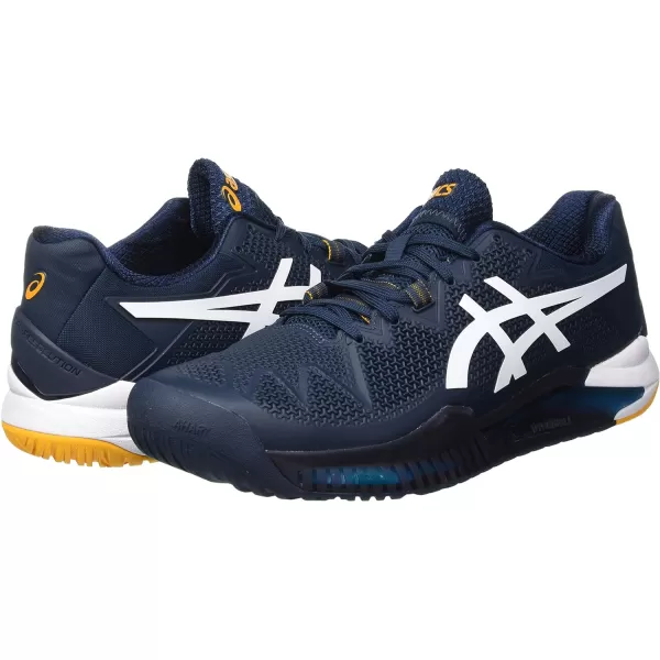 imageASICS Mens GelResolution 8 Tennis ShoesBlue white