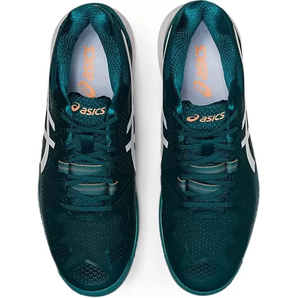 imageASICS Mens GelResolution 8 Tennis ShoesVelvet PineWhite