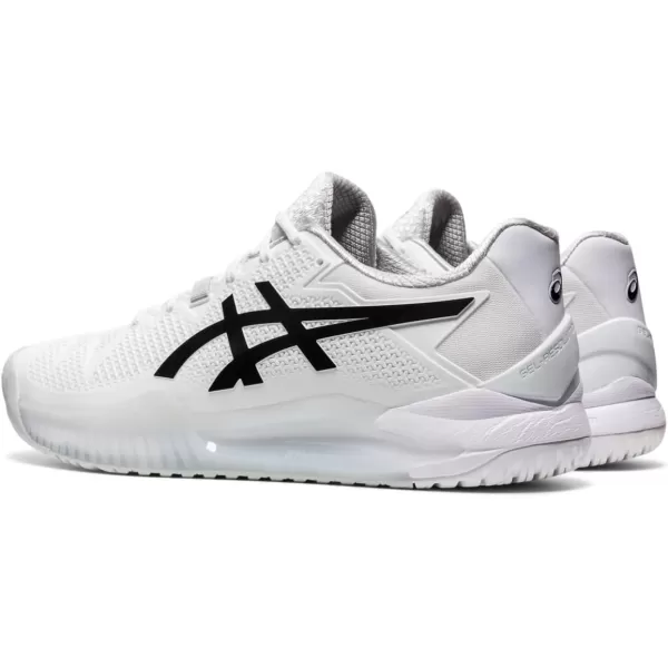 imageASICS Mens GelResolution 8 Tennis ShoesWhiteBlack