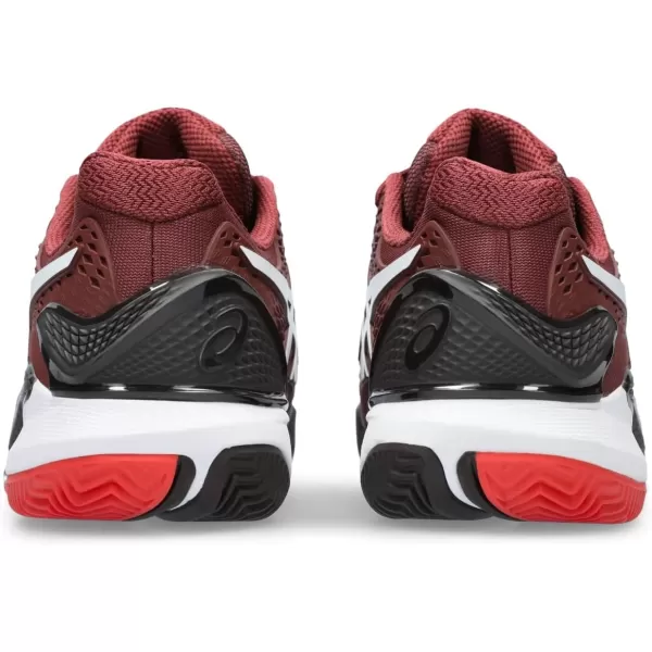 imageASICS Mens GelResolution 9 Clay Tennis ShoesAntique RedWhite