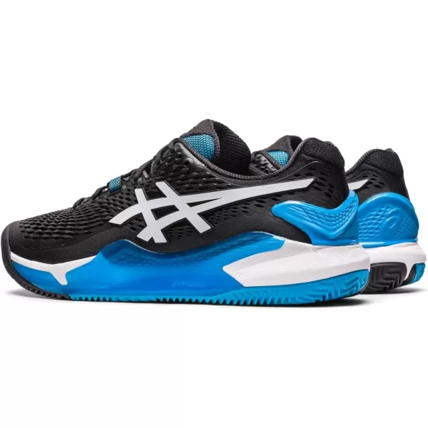 imageASICS Mens GelResolution 9 Clay Tennis ShoesBlackWhite