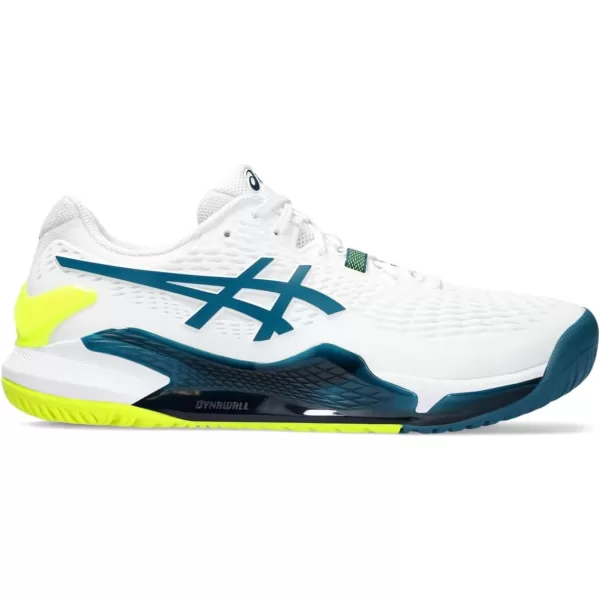 imageASICS Mens GelResolution 9 Tennis ShoeWhiteRestful Teal