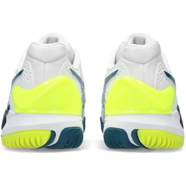 imageASICS Mens GelResolution 9 Tennis ShoeWhiteRestful Teal